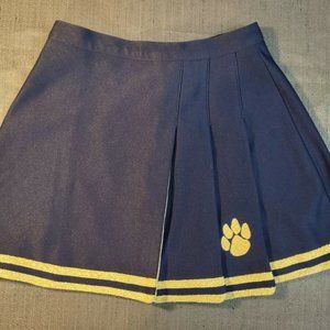 szE 6-13 HALLOWEEN SEXY CHEER CHEERLEADER SKIRT BLUE GOLD UNIFORM 21 CA 1763